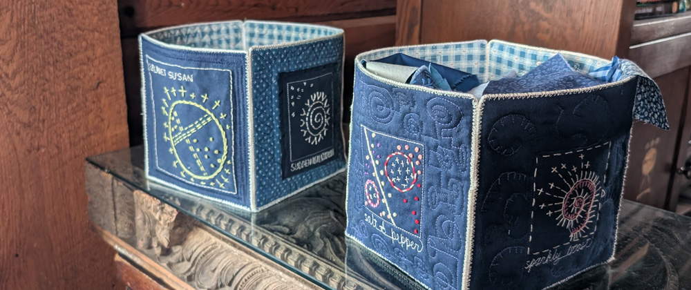 Stitch-book transformed into boxes